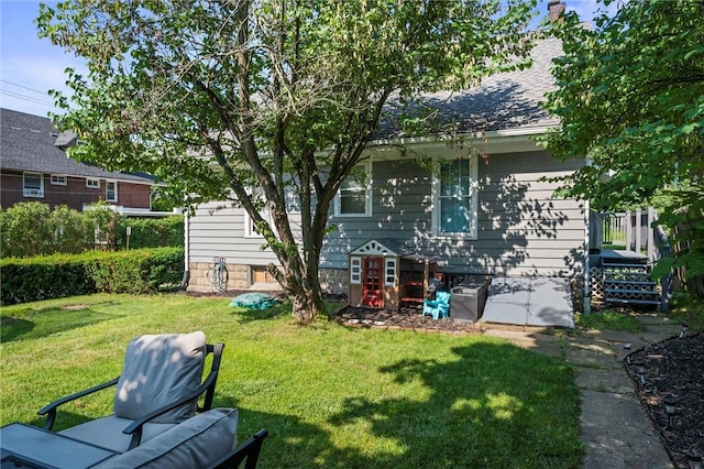 120 Euclid Ave, Sharon, PA 16146 - rear view of property with a yard and a shingled roof