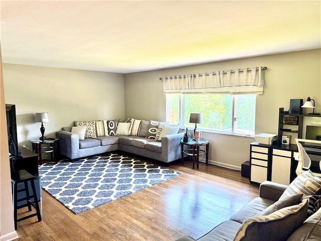 110 Surrey St, Monessen, PA 15062 - living area featuring wood finished floors and baseboards