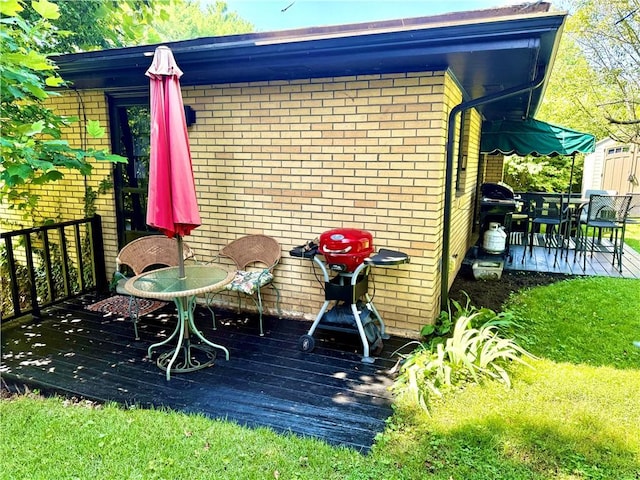 110 Surrey St, Monessen, PA 15062 - wooden deck with grilling area