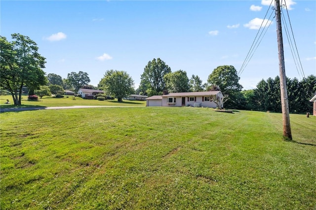 4852 Thomason Rd, South Pymatuning Twp, PA 16150 - view of grassy yard with a garage