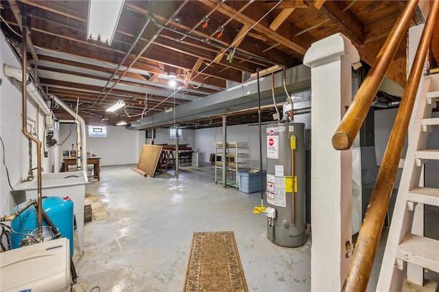 4852 Thomason Rd, South Pymatuning Twp, PA 16150 - basement with gas water heater