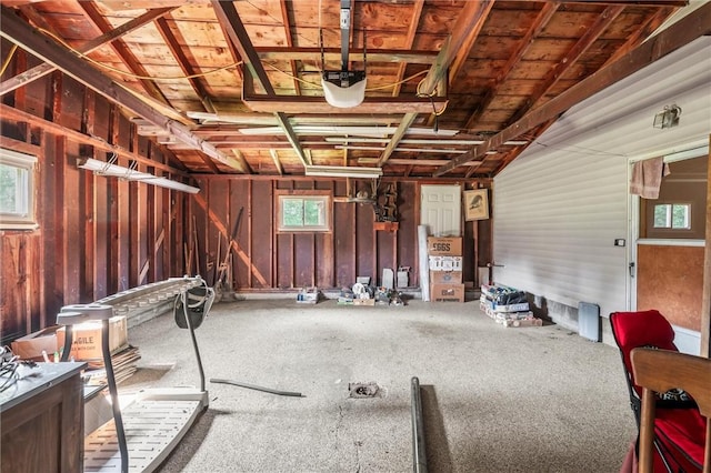 4852 Thomason Rd, South Pymatuning Twp, PA 16150 - miscellaneous room with a garage and healthy amount of natural light