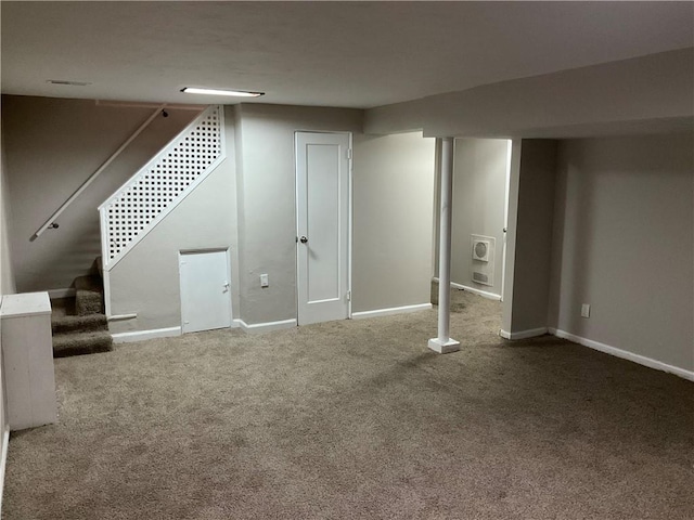 634 Idaho Ave, Verona, PA 15147 - finished below grade area featuring carpet flooring and stairs