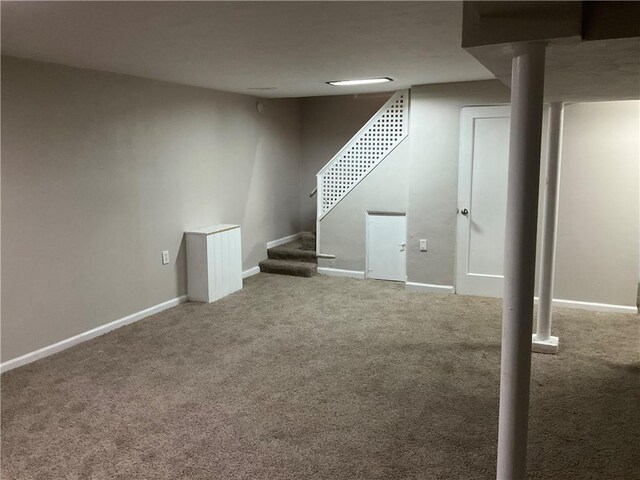 634 Idaho Ave, Verona, PA 15147 - finished basement featuring carpet and stairway