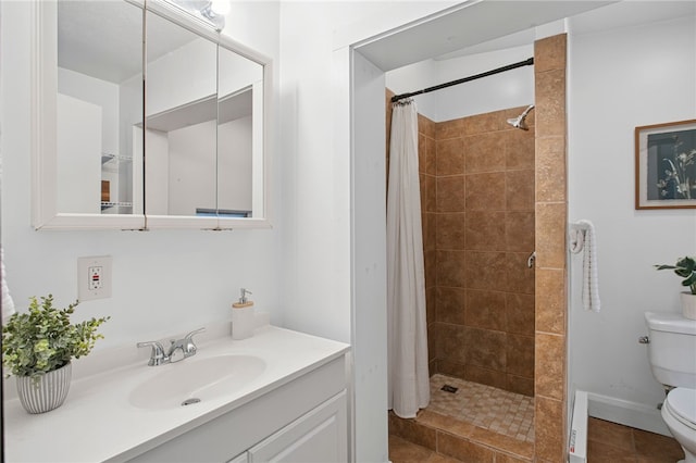 3863 Beechwood Blvd, Greenfield, PA 15217 - bathroom with vanity, tiled shower, and tile patterned flooring
