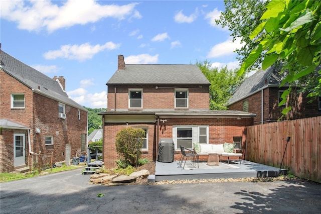 3863 Beechwood Blvd, Greenfield, PA 15217 - back of house with an outdoor living space, brick siding, and a deck