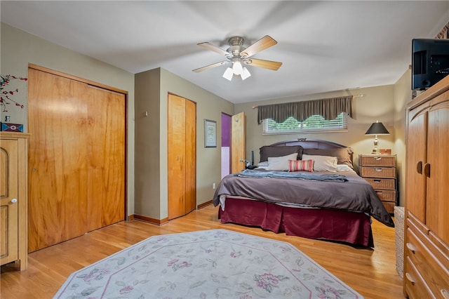 2666 Pointview Dr, Hampton, PA 15101 - bedroom with light wood-type flooring and a ceiling fan