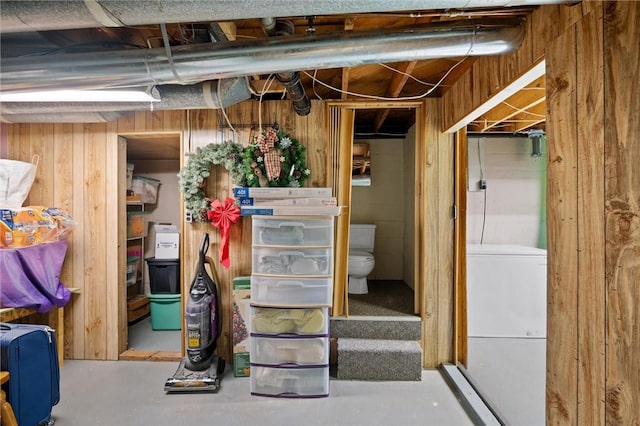817 E Jamestown Rd, Green Twp, PA 16134 - unfinished below grade area with wood walls