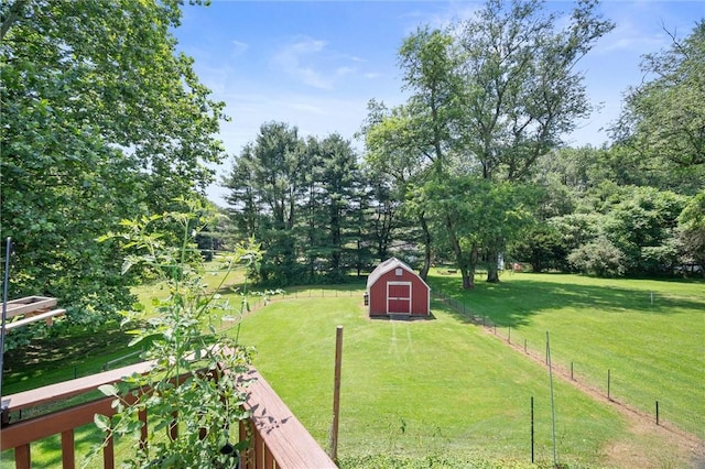 817 E Jamestown Rd, Green Twp, PA 16134 - view of yard with an outdoor structure, a barn, and view of scattered trees
