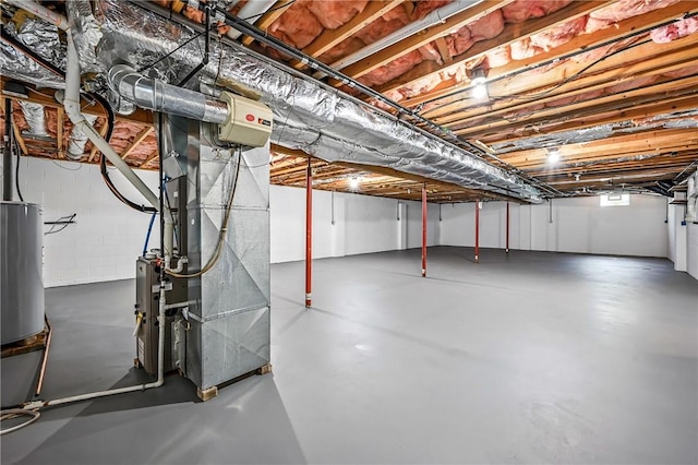 2801 Valley View Rd, South Pymatuning Twp, PA 16150 - unfinished basement with heating unit and water heater