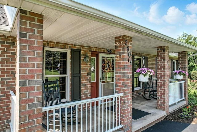2801 Valley View Rd, South Pymatuning Twp, PA 16150 - property entrance with covered porch and brick siding