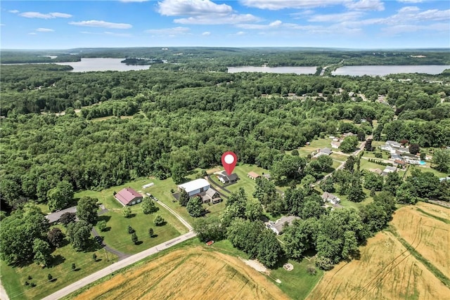 2801 Valley View Rd, South Pymatuning Twp, PA 16150 - aerial overview of property's location featuring a forest and a large body of water