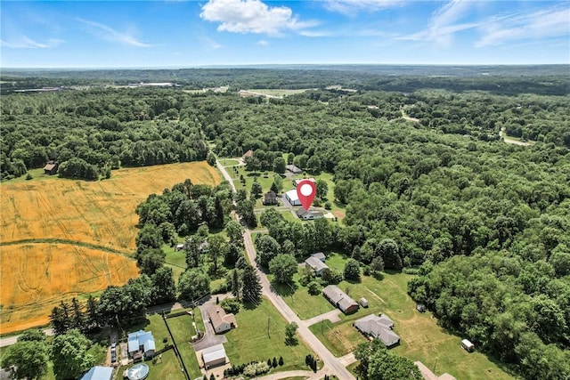 2801 Valley View Rd, South Pymatuning Twp, PA 16150 - aerial view of property and surrounding area with a heavily wooded area