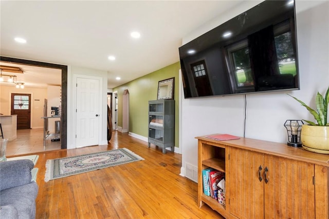 115 Muddy Creek Dr, Center Twp, PA 16001 - living area with wood finished floors and recessed lighting
