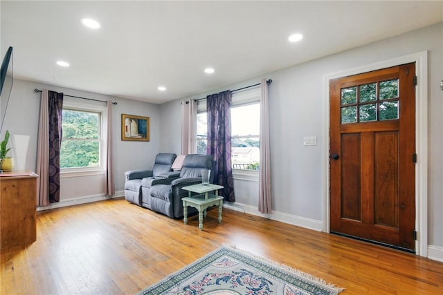 115 Muddy Creek Dr, Center Twp, PA 16001 - foyer featuring wood finished floors and recessed lighting