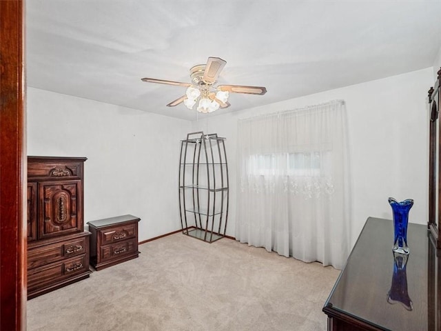 823 Clearview Dr, Penn Hills, PA 15147 - carpeted bedroom with a ceiling fan