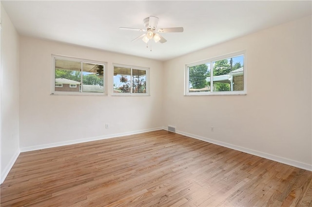 6623 Rosemoor St, Squirrel Hill, PA 15217 - unfurnished room with light wood finished floors and a ceiling fan