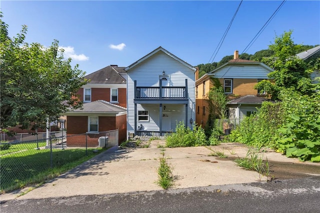 1406 Broadway Ave, Stowe Twp, PA 15136 - view of front of home featuring covered porch and a balcony