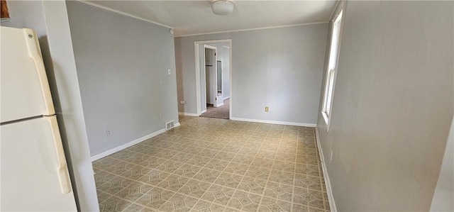 705 Carlisle St, New Castle, PA 16101 - spare room featuring ornamental molding and light flooring