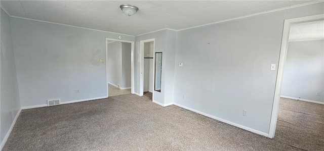 705 Carlisle St, New Castle, PA 16101 - empty room featuring carpet floors and ornamental molding