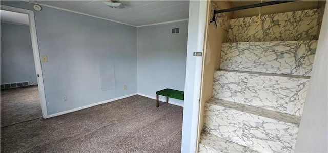 705 Carlisle St, New Castle, PA 16101 - interior space featuring carpet and crown molding