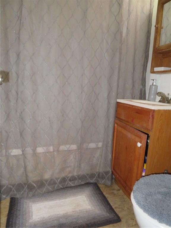 5203 Wilson Ct, Clairton, PA 15025 - bathroom with vanity and a shower with curtain