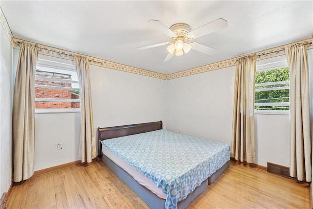 305 Beadling Rd, Mt Lebanon, PA 15228 - bedroom featuring light wood-style flooring and ceiling fan