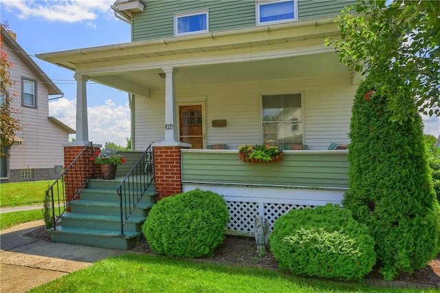 1020 Adams St, New Castle, PA 16101 - view of front of home with a porch and stairway