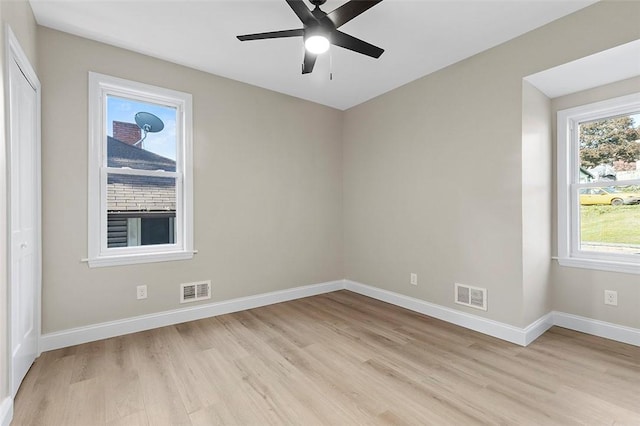 241 S Starr Ave, Avalon, PA 15202 - unfurnished room featuring light wood-style flooring and a ceiling fan