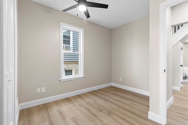 241 S Starr Ave, Avalon, PA 15202 - empty room with light wood-style floors and a ceiling fan
