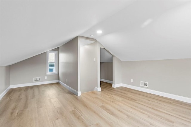 241 S Starr Ave, Avalon, PA 15202 - additional living space featuring light wood-style floors, vaulted ceiling, and recessed lighting