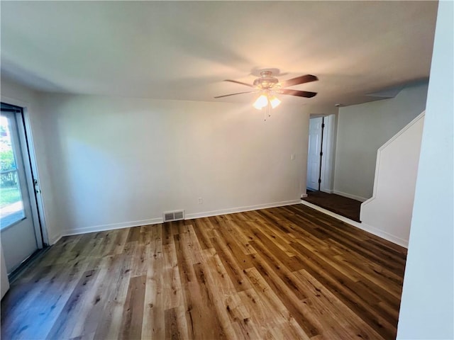 543 Burton Dr, Penn Hills, PA 15235 - spare room with a ceiling fan and wood finished floors