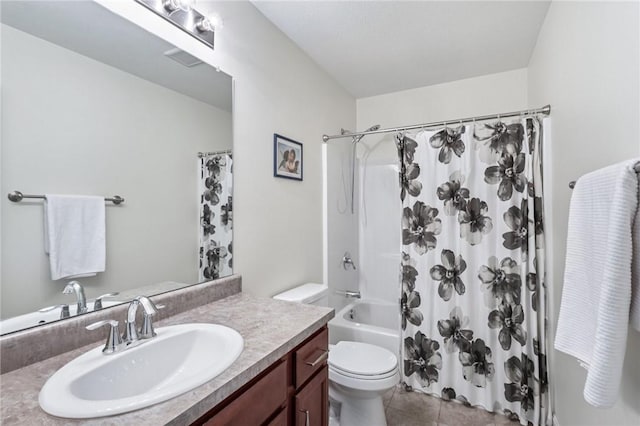 10495 Timber Edge Dr, Mccandless, PA 15090 - full bathroom featuring vanity, tile patterned flooring, and shower / bathtub combination with curtain