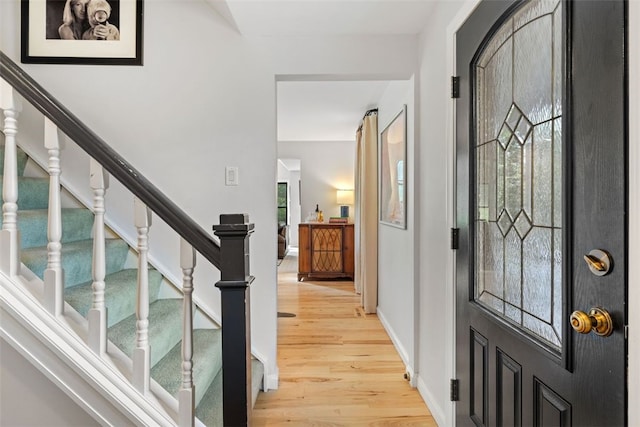 32 Canter Dr, Sewickley Hills Boro, PA 15143 - foyer featuring light wood-style flooring and stairway