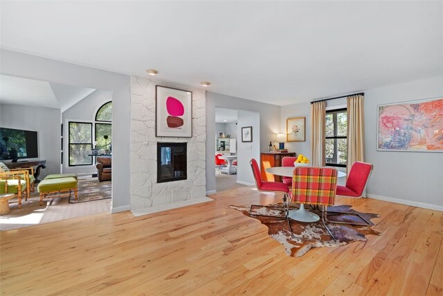 32 Canter Dr, Sewickley Hills Boro, PA 15143 - dining room with wood finished floors and a premium fireplace