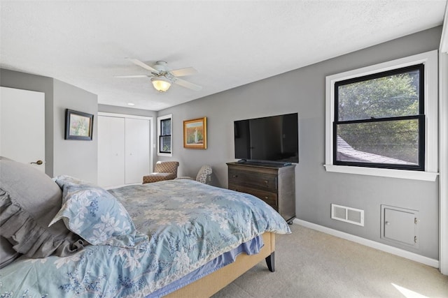 32 Canter Dr, Sewickley Hills Boro, PA 15143 - carpeted bedroom featuring a closet and ceiling fan