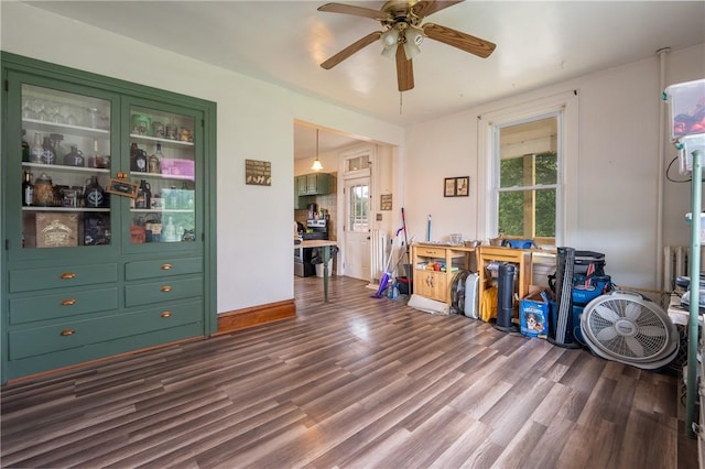 701 E 1st Ave, Derry Boro, PA 15627 - interior space with wood finished floors and ceiling fan