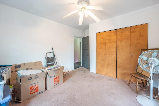 701 E 1st Ave, Derry Boro, PA 15627 - bedroom featuring carpet, a closet, and ceiling fan