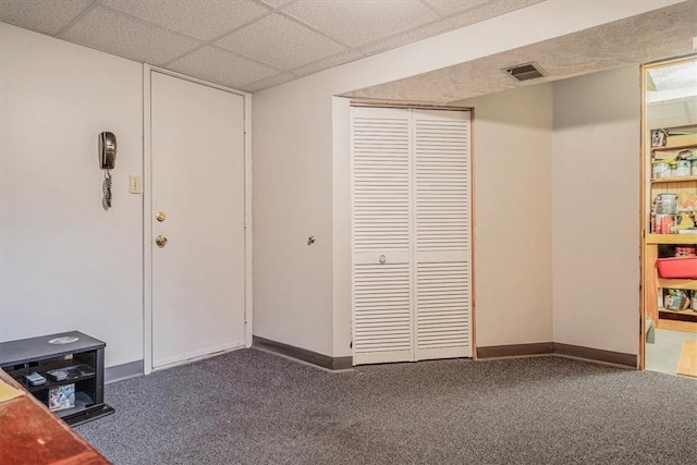 4044 Tuxey Ave, Brentwood, PA 15227 - interior space featuring a drop ceiling and baseboards