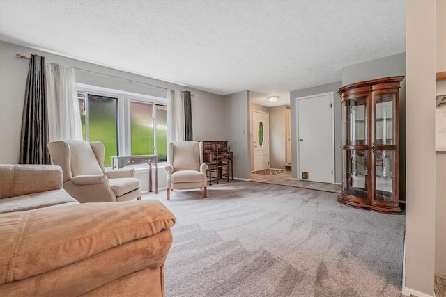 4044 Tuxey Ave, Brentwood, PA 15227 - sitting room with a textured ceiling and carpet floors