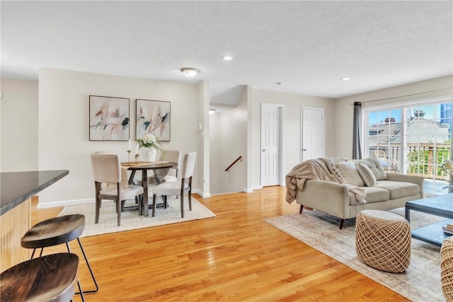 1109 Mary Ann, South Side, PA 15203 - living room featuring light wood-style flooring and recessed lighting