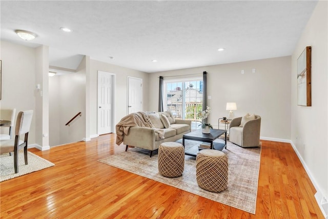 1109 Mary Ann, South Side, PA 15203 - living area with light wood-type flooring and recessed lighting