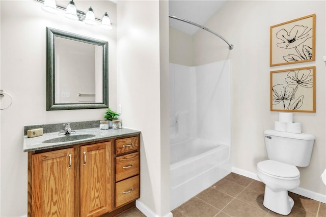 1109 Mary Ann, South Side, PA 15203 - full bathroom with vanity, tile patterned flooring, and shower / bath combination