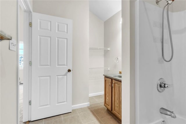 1109 Mary Ann, South Side, PA 15203 - full bathroom featuring vanity, tile patterned flooring, and shower / tub combination