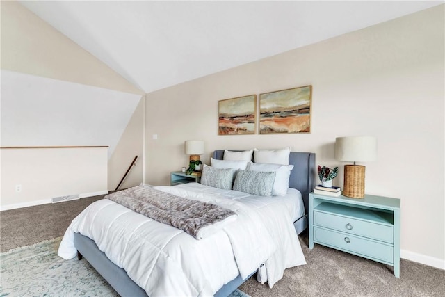 1109 Mary Ann, South Side, PA 15203 - carpeted bedroom featuring lofted ceiling and baseboards