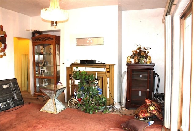5388 Warble St, Garfield, PA 15224 - living area with carpet flooring