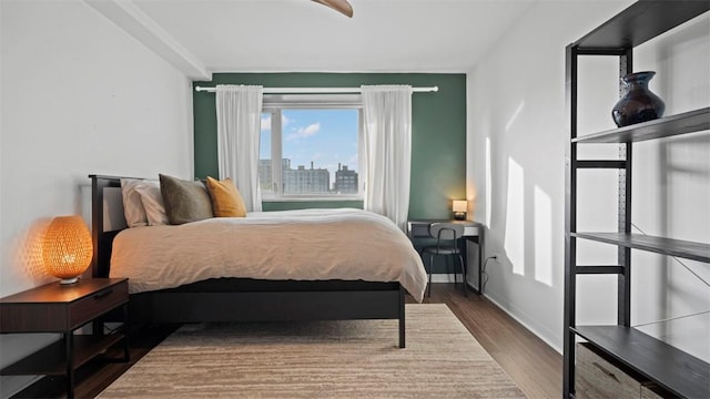 128 N Craig St Unit 505, Oakland, PA 15213 - bedroom with wood finished floors and a city view