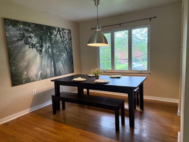 465 Chadwick St, Sewickley, PA 15143 - dining room with baseboards and wood finished floors