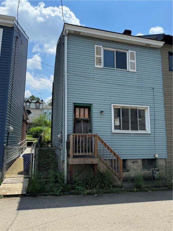 5404 Natrona Way, Lawrenceville, PA 15201 - rear view of house with a gate