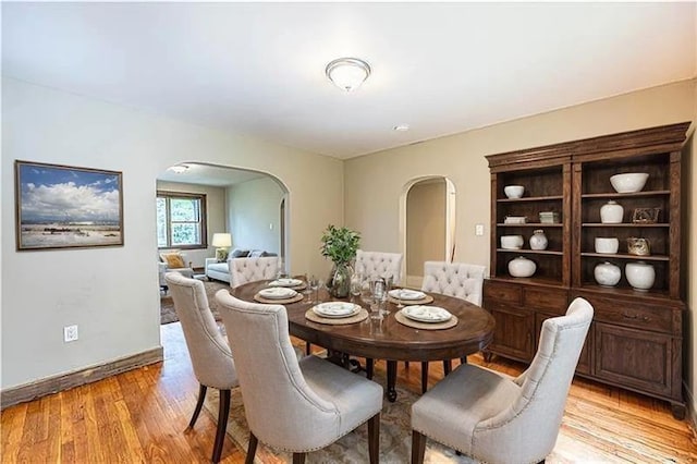 9502 Frankstown, Penn Hills, PA 15235 - dining space with arched walkways and light wood-type flooring